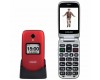 EVOLVEO EasyPhone FS, vyklápěcí mobilní telefon 2.8 pro seniory s nabíjecím stojánkem (červená barva)