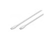 Digitus USB-C Silicone charging cable, USB-C - USB-C 1m, USB 2.0, 60W, white