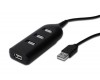 Digitus USB 2.0 hub, 4-porty, černý bez napájecího zdroje