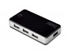 Digitus USB 2.0 Hub 7-port, 7x USB A / F, 1x USB mini vč. ext. napájení 5V DC 3,5A, 1m, bl