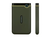 TRANSCEND 2TB StoreJet 25M3G SLIM, 2.5”, USB 3.0 (3.1 Gen 1) Externí Anti-Shock disk, tenký profil, armádní zelená 