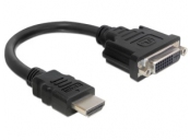 Delock adaptér HDMI samec > DVI 24+1 samice, 20 cm