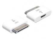 Delock nabíjecí a datový adaptér pro IPhone/IPod 30 pin, samec > USB micro-B, samice
