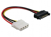 Power Adapter SATA 15-pin samec na Molex samice 4-pin, 12cm