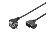PremiumCord Kabel síťový 230V k počítači 3m, IEC konektor do úhlu 90°