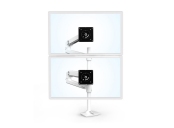 ERGOTRON LX Dual Stacking Arm, Tall Pole, stolní ramena pro 2 lcd. max. 40, flexibilní , bílé 