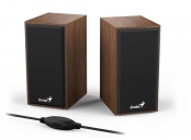 GENIUS repro SP-HF180, 2.0, 6W, USB napájení, 3,5mm jack, dřevěné, hnědé