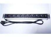 PremiumCord Panel napájecí do 19 racku 1.5U, 9x230V, 2m kabe