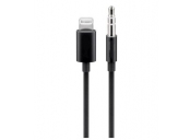 PremiumCord Apple Lightning audio redukční kabel na 3.5 mm stereo jack, 1 m, černý