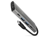 AXAGON HMC-5G2, USB-C 3.2 Gen 2 10 Gb/s hub, porty HDMI 4K/30Hz + 2x USB-A + 2x USB-C, PD 60W, kabel USB-C 13cm