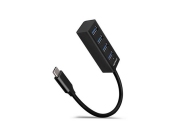 AXAGON HUE-M1C, 4x USB 3.2 Gen 1 MINI hub, kovový, kabel USB-C 20cm