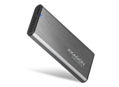 AXAGON EEM2-SG2, USB-C 3.2 Gen 2 - M.2 NVMe & SATA SSD kovový RAW box, bezšroubkový, stříbrný