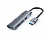 C-TECH HUB USB, UHB-U3-AL, 4x USB 3.2 Gen 1, hliníkové tělo