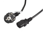 LANBERG CEE 7/7 na IEC 320 C13 POWER CORD 3M VDE černý  