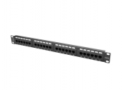 LANBERG PATCH PANEL 24 PORT 1U 19” CAT.5E BLACK  