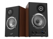 Genius SP-HF1200B, Reproduktory, 2.0, 36W, 3,5mm jack, dřevěné, hnědo-černé