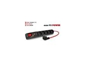 Acar F5 10m kabel, 5 zásuvek, přepěťová ochrana, max.proud 16A, černý