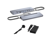 I-tec USB-C Metal Ergonomic 3x 4K Display Docking Station with Power Delivery 100 W + i-tec Universal Charger 100 W