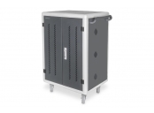 DIGITUS Nabíjecí vozík pro notebooky/tablety do 15,6, USB-C, 30x nabíjecí základna, PDU, ventilátor, 1260x824x650 mm