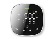 Nedis WIFISA20CBK - Monitor kvality ovzduší | SmartLife Wi-Fi | Oxid uhličitý (CO2) / Teplota / Vlhkost | Bílá / Černá