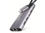 AXAGON HMC-6G2L, USB 10Gb/s hub, 2x USB-A, 1x USB-C, HDMI 4k/60, RJ-45, PD 100W, kabel USB-C 15cm