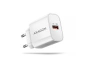 AXAGON ACU-QC18W, Nabíječka do sítě 18W, 1x port USB-A, QC3.0/AFC/Apple, bílá 