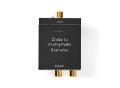 Nedis ACON2510BK - Digitální audio převodník | 1cestný | Vstup: 1x digitální RCA/1x TosLink | Výstup:1x (2x RCA)/1x3,5mm