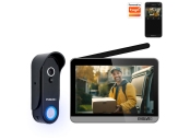 EVOLVEO DoorPhone W7, Sada domácího bezdrátového videotelefonu s WiFi černý stříbrný monitor