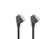 Nedis CVGL31001BK15 - Kabel SCART | SCART Zástrčka | SCART Zástrčka | 480p | 1.50 m | Kulatý | PVC | Černá