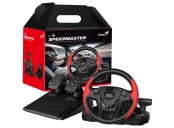 Genius GX Gaming SpeedMaster, Volant, pedály, řadicí páka, pro PC, PS3, PS4, USB, vibrace, černo-červený