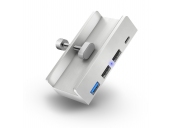 CONNECT IT USB DeskHub 4v1 na desku stolu, STŘÍBRNÝ