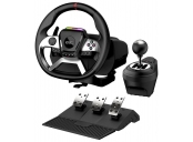 Genius GX Gaming SpeedMaster X5 FF Volant, pedály, řadicí páka, pro PC, PS4, Xbox One, vibrace, černo-stříbrný