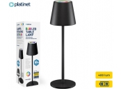 PLATINET TABLE WATERPROOF IP44 REGULATION RECHARGABLE RGB BLACK