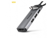 AXAGON HMC-H3A, USB 5Gbps hub, 3x USB-A, HDMI 4k/30Hz, kabel USB-C 15cm