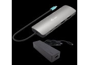 I-tec USB-C Metal Nano 2x HDMI Docking Station, PD 100W + Charger 100W (bundle)